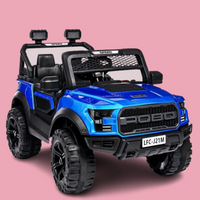 Baby Moo Pobo Electric Ride-On Car for Kids | Rechargeable Battery | Bluetooth Remote Control | USB MP3 Player | Double Seat | Age 2-6 - Blue